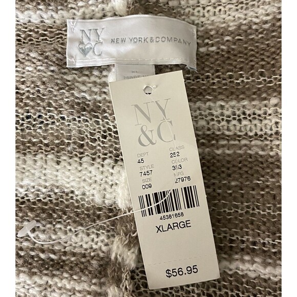 NWT New York & Co. Cardigan Sweater Striped - Picture 12 of 12